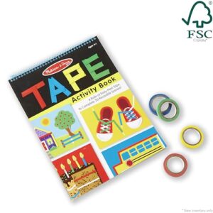 Melissa & Doug Tape Activity Book: 4 Rolls of Easy-Tear Tape and 20 Reusable Scenes