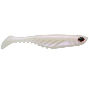 Berkley PowerBait Ripple Shad Fishing Bait, Pearl White, 4in | 10cm, Irresistible Scent & Flavor, Realistic Profile, Unique Swimming Action, Ideal for Bass, Walleye, Pike and more