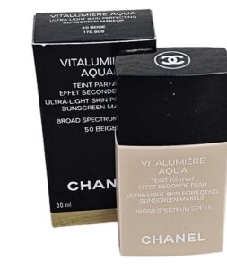 chanel vitalumiere aqua ultra light skin perfecting m/u spf15 - # 50 beige 30ml/1oz