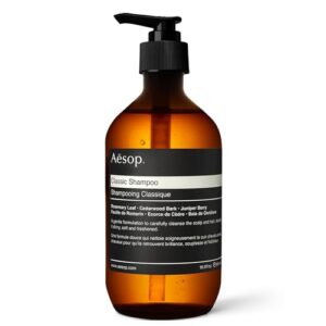 aesop classic shampoo - hydrates and softens hair - mild blend of cedarwood bark and juniper berry oils - 16.9 oz