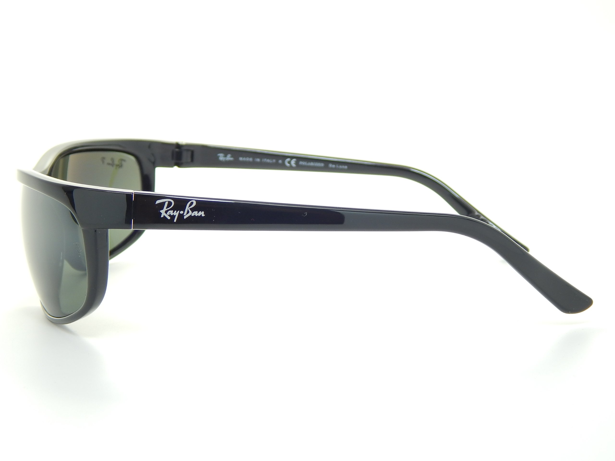 New Ray Ban Polarized Predator 2 RB2027 601/W1 Black/Gray Polarized 62mm Sunglasses