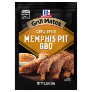 mccormick grill mates slow & low memphis pit bbq rub, 2.25 oz