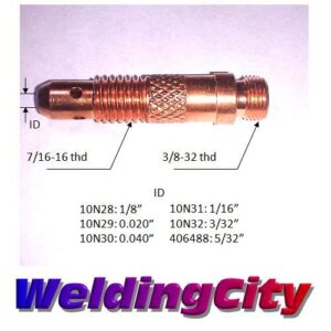 WeldingCity TIG Welding Accessory Kit (.040"-1/16"-3/32"-1/8") Collet-Collet Body-Ceramic Cup-Gasket-Back Cap for Torch 17, 18 and 26 Series Lincoln Miller Hobart ESAB Weldcraft CK AHP (T5)