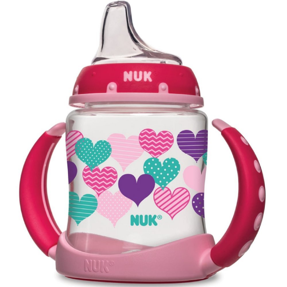 NUK Learner Cup with Silicone Spout, Assorted Colors 1 ea (Pack of 2)