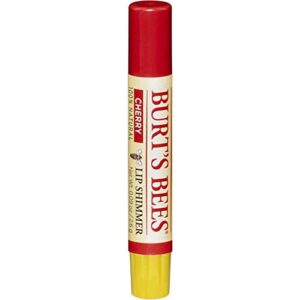 Burt's Bees Lip Shimmer, Cherry 0.09 Ounce (Pack of 4)