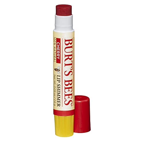 Burt's Bees Lip Shimmer, Cherry 0.09 Ounce (Pack of 4)