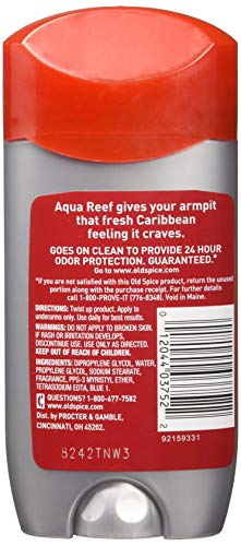 Old Spice Aqua Reef Deodorant, 3 Oz (Pack of 3)