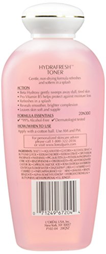 L'Oreal Paris Hydrafresh Toner 8.5 oz (Pack of 3)