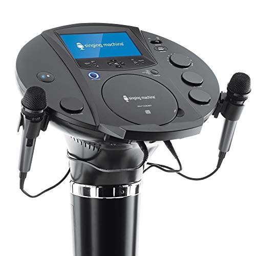 Singing Machine iSM1030BT Bluetooth Karaoke Pedestal, Karaoke Machine with Speakers, Black