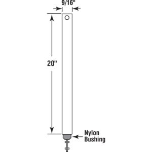 Prime-Line FH 2020 9/16 In. x 20 In. Spiral Tilt Balance, Red Tip (Single Pack)