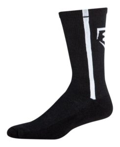 under armour men's --baseball crew socks (1 pair), black/white, large