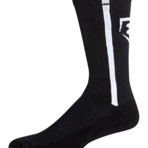 Under Armour Men's --Baseball Crew Socks (1 Pair), Black/White, Large