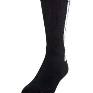 Under Armour Men's --Baseball Crew Socks (1 Pair), Black/White, Large