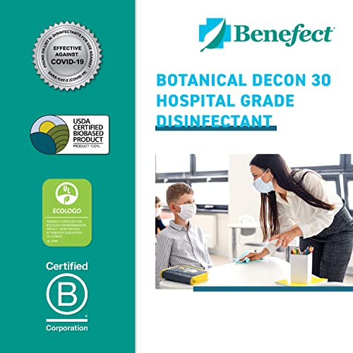 Benefect Botanical Decon 30 Disinfectant Cleaner - All Natural Formula for Effective Cleaning Power - Ideal for Restoration Jobs & Water Damage - 20476 - 1 Gallon