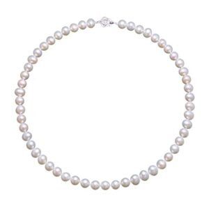 viki lynn pearl necklace 6-7mm freshwater cultured pearls 925 sterling silver 18inch