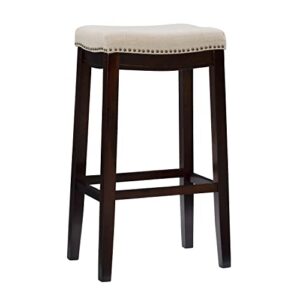 linon harper stool fabric top