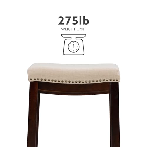 Linon Harper Stool Fabric Top