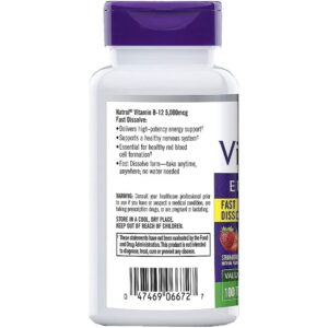 Natrol Fast Dissolving Vitamin B12 - 5000 mcg - 100 tabs