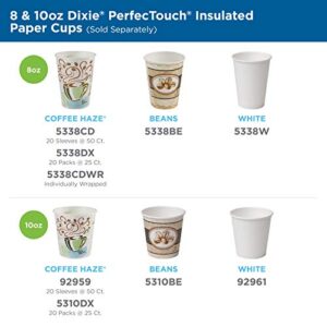 Dixie PerfecTouch 10 Oz. Insulated Paper Hot Coffee Cup by GP PRO (Georgia-Pacific), Coffee Haze, 92959, 1,000 Count (50 Cups Per Sleeve, 20 Sleeves Per Case), Coffee Haze