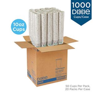 Dixie PerfecTouch 10 Oz. Insulated Paper Hot Coffee Cup by GP PRO (Georgia-Pacific), Coffee Haze, 92959, 1,000 Count (50 Cups Per Sleeve, 20 Sleeves Per Case), Coffee Haze