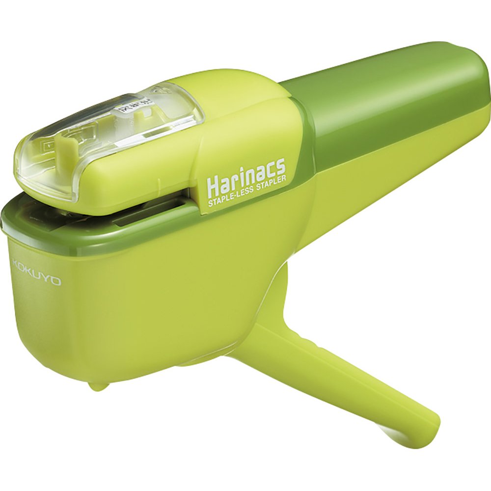 Kokuyo Harinacs Stapleless Stapler, Up to 10 Sheets 64gsm Copy Paper Binding, Green, Japan Import (SLN-MSH110G)