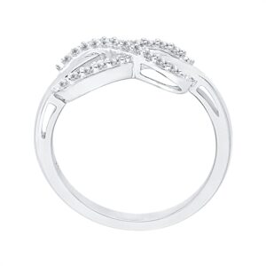 KATARINA Infinity Diamond Ring in Sterling Silver (1/5 cttw, J-K, I1-I2) (Size-5)