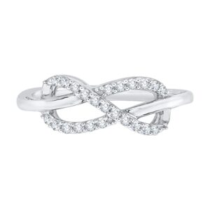 KATARINA Infinity Diamond Ring in Sterling Silver (1/5 cttw, J-K, I1-I2) (Size-5)