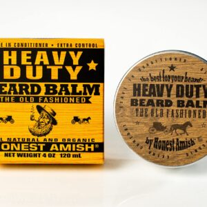 Honest Amish Heavy Duty Beard Balm -New Large 4 Ounce Twist Tin