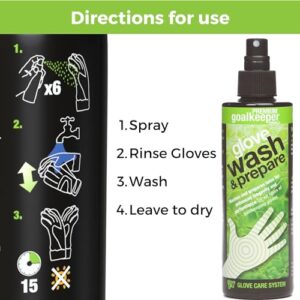 gloveglu 250ml Premium Wash & Prepare Goalkeeper Glove Spray