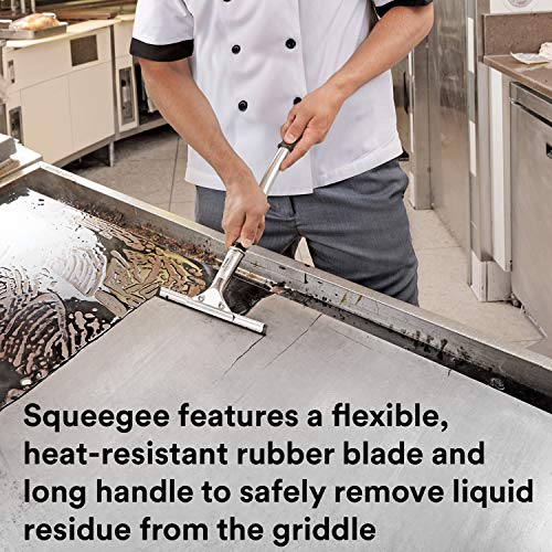 3M Scotch-Brite Griddle Cleaning, Quick Clean System, Heavy Duty, Cleans in 3-5 Minutes, For Baked On Food and Cooking Oils, Use on Hot or Cool Griddle, Orange, (1 System)