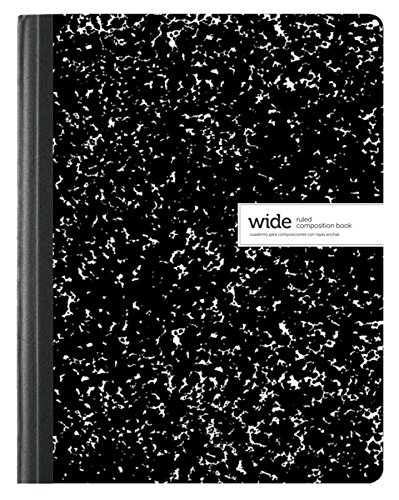 Office Depot Composition Book, 7 1/2in x 9 3/4in, Wide Ruled, 100 Sheets, Assorted Black/White Designs (No Design Choice), 09910