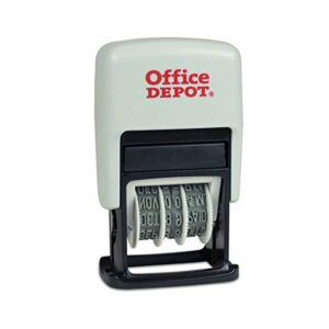 Office Depot Self-Inking 3-in-1 Micro Dater, Red/Blue, 032538