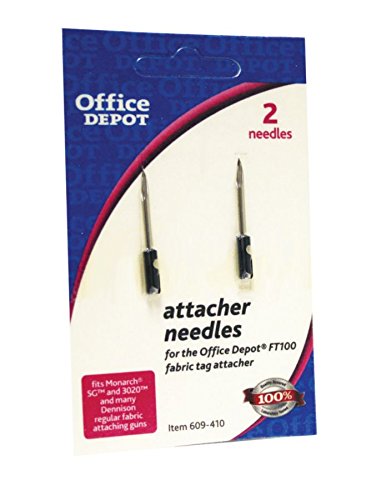 Office Depot® - Tag Fastener - Replacement Needles - 4-3/8" h x 2-3/4" w x 1/4" d - Silver - PK of 2