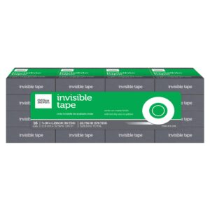 office depot invisible tape, 3/4in. x 1296in., pack of 16, od-ib3436-16