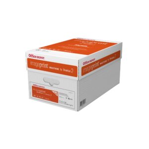 office depot imageprint fsc certified multiuse paper by domtar, 8 1/2in x 14in, 20 lb, white, 500 sheets per ream, case