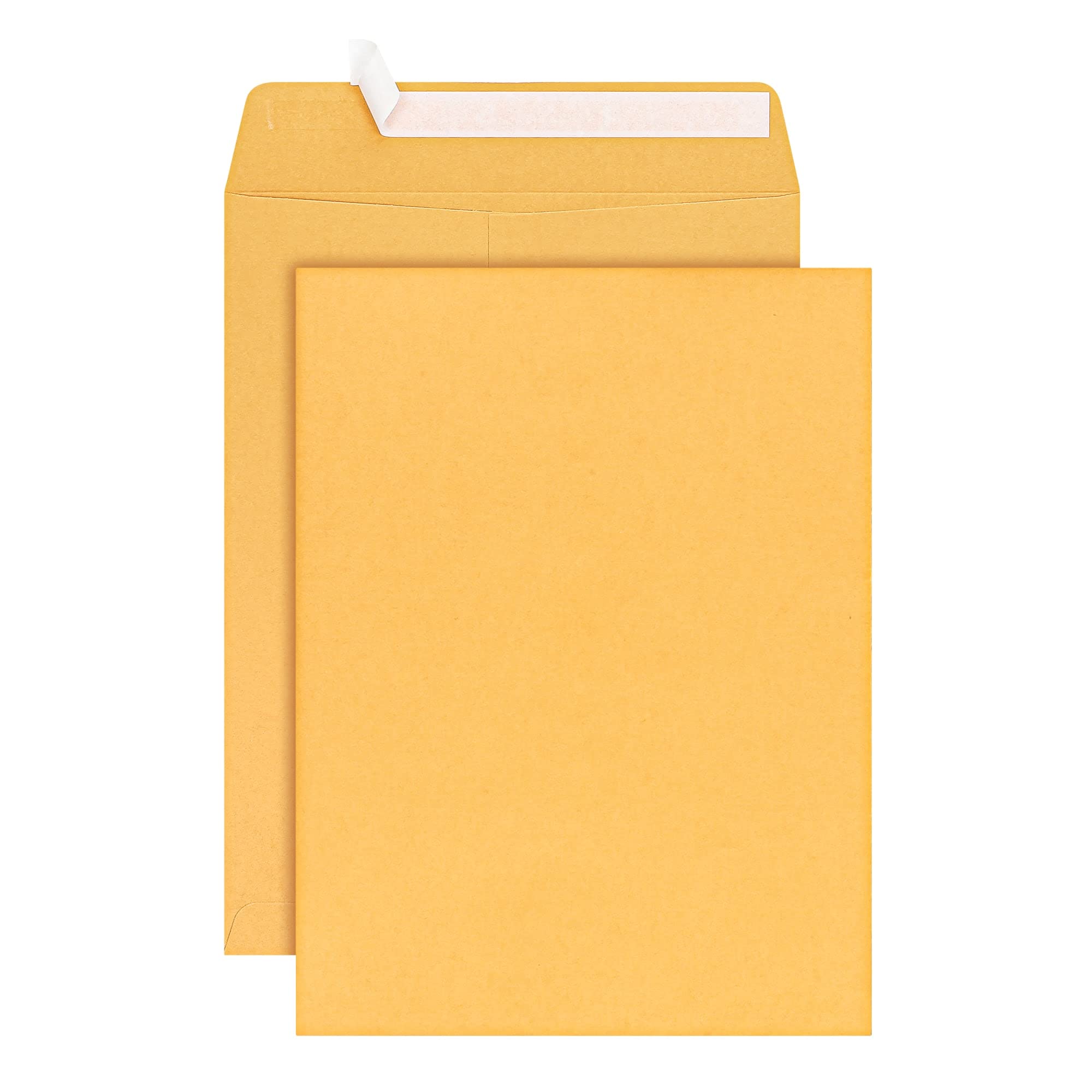 Office Depot Clean Seal(TM) Catalog Envelopes, 9in. x 12in., 20% Recycled, Brown, Pack Of 100, 77922