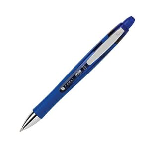 Office Depot Super Comfort Grip Retractable Gel Pens, Medium Point, 0.7 mm, Blue Barrel, Blue Ink, Pack Of 12