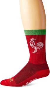 sockguy men's crew socks sriracha large/x-large red