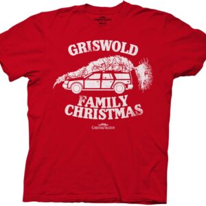 Ripple Junction National Lampoon's Christmas Vacation Adult Unisex Griswold Fam Xmas Light Weight 100% Cotton Crew T-Shirt XL Red