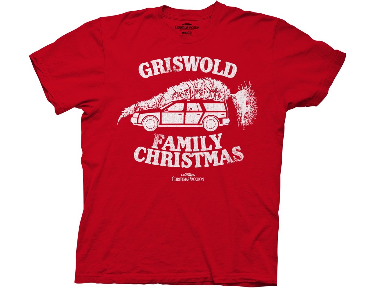 Ripple Junction National Lampoon's Christmas Vacation Adult Unisex Griswold Fam Xmas Light Weight 100% Cotton Crew T-Shirt XL Red