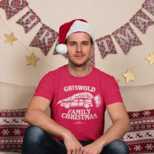 Ripple Junction National Lampoon's Christmas Vacation Adult Unisex Griswold Fam Xmas Light Weight 100% Cotton Crew T-Shirt XL Red