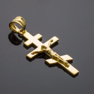 10k Yellow Gold Russian Orthodox Cross Crucifix Pendant