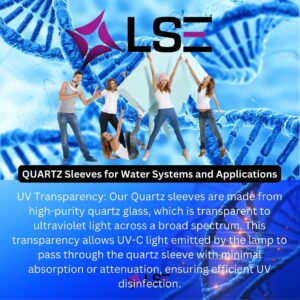 LSE Lighting Quartz Sleeve Replacement for S8Q-PA S810RL QS-810 UV QS810 | Designed and Made in USA