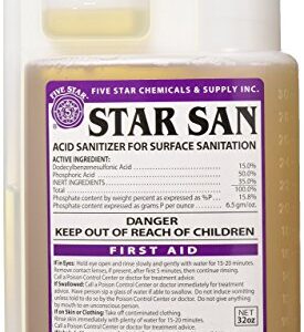 Five star Star San Acid Sanitizer for Surface Sanitation, 32oz