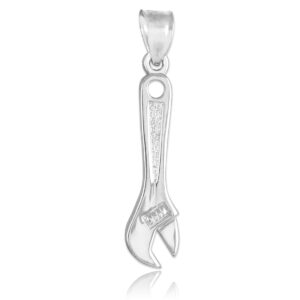 925 sterling silver wrench charm pendant