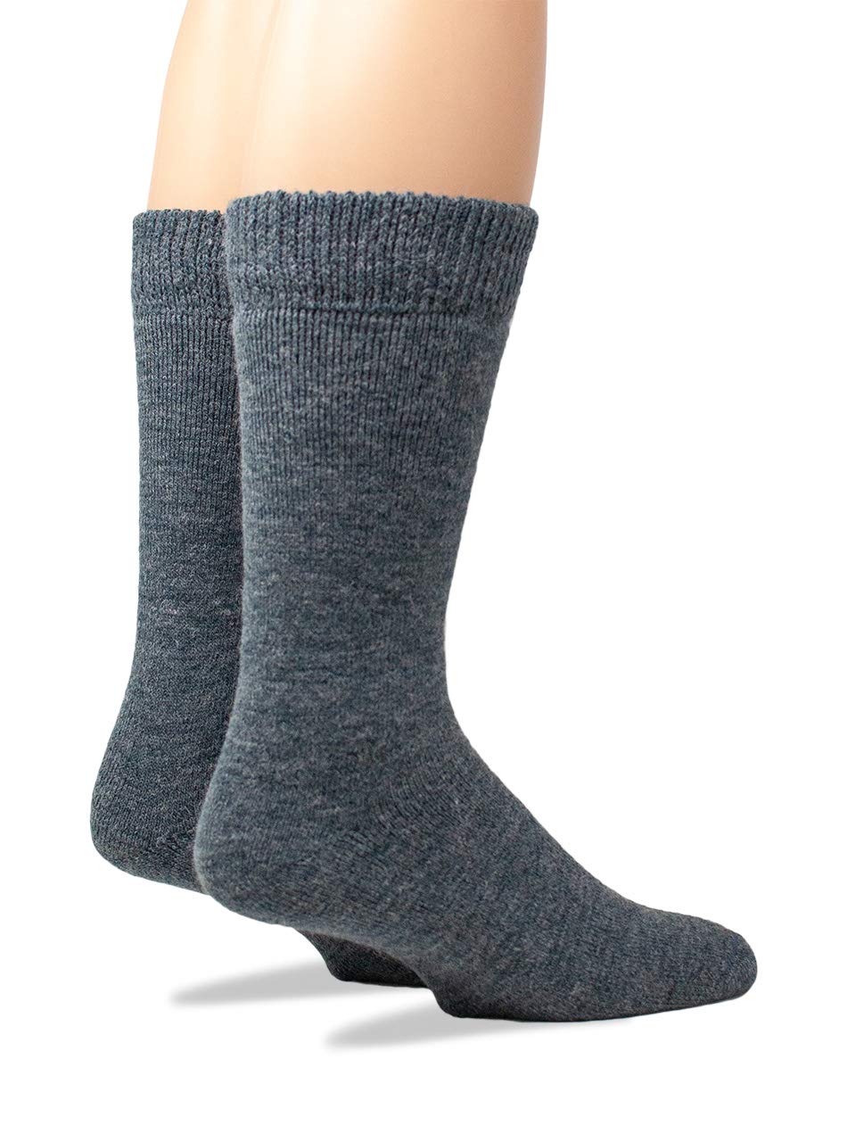 WARRIOR ALPACA SOCKS - Outdoor Alpaca Wool Socks, Terry Lined with Comfort Band Opening For Men And Women(Medium, Denim)