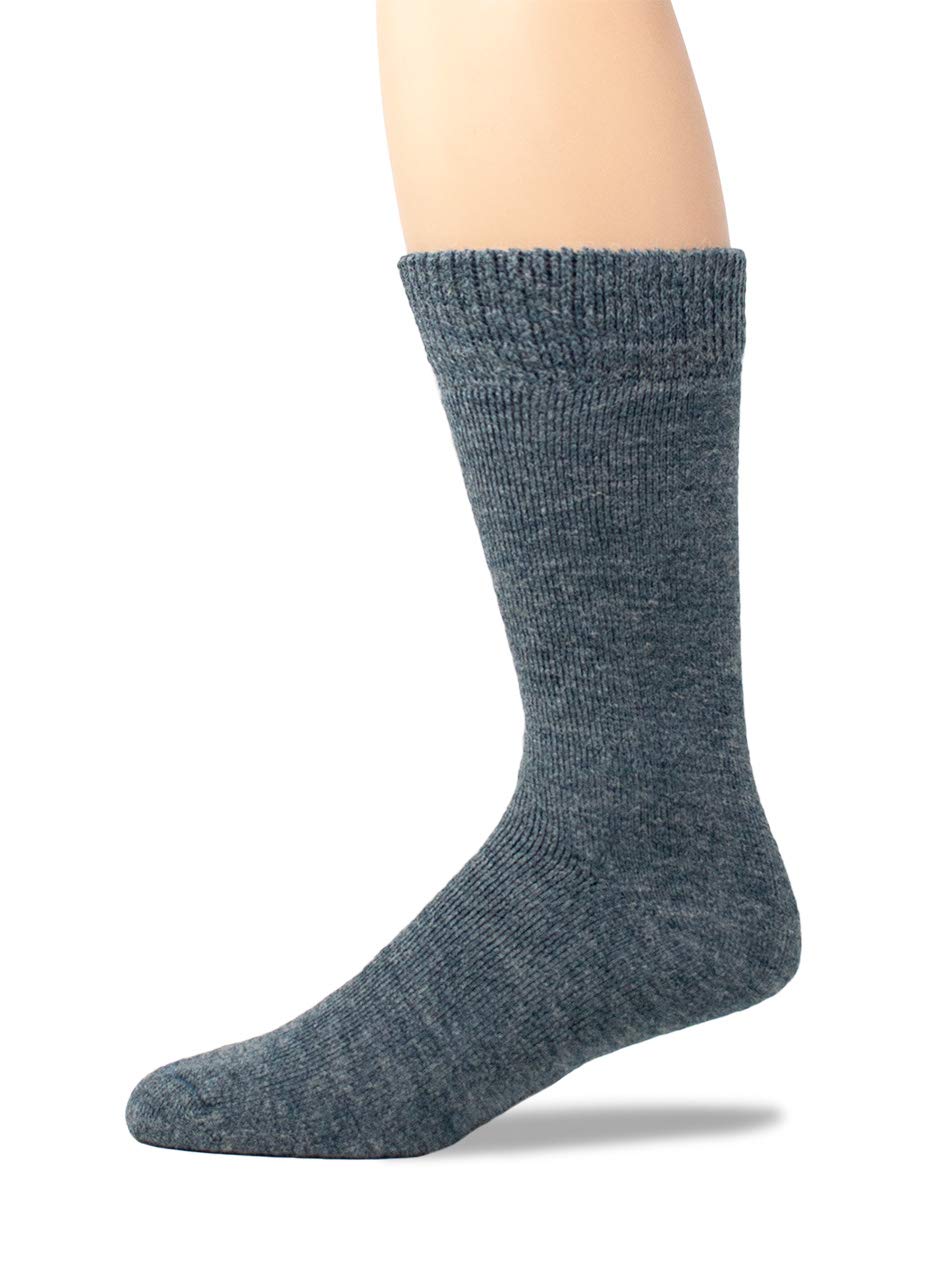 WARRIOR ALPACA SOCKS - Outdoor Alpaca Wool Socks, Terry Lined with Comfort Band Opening For Men And Women(Medium, Denim)