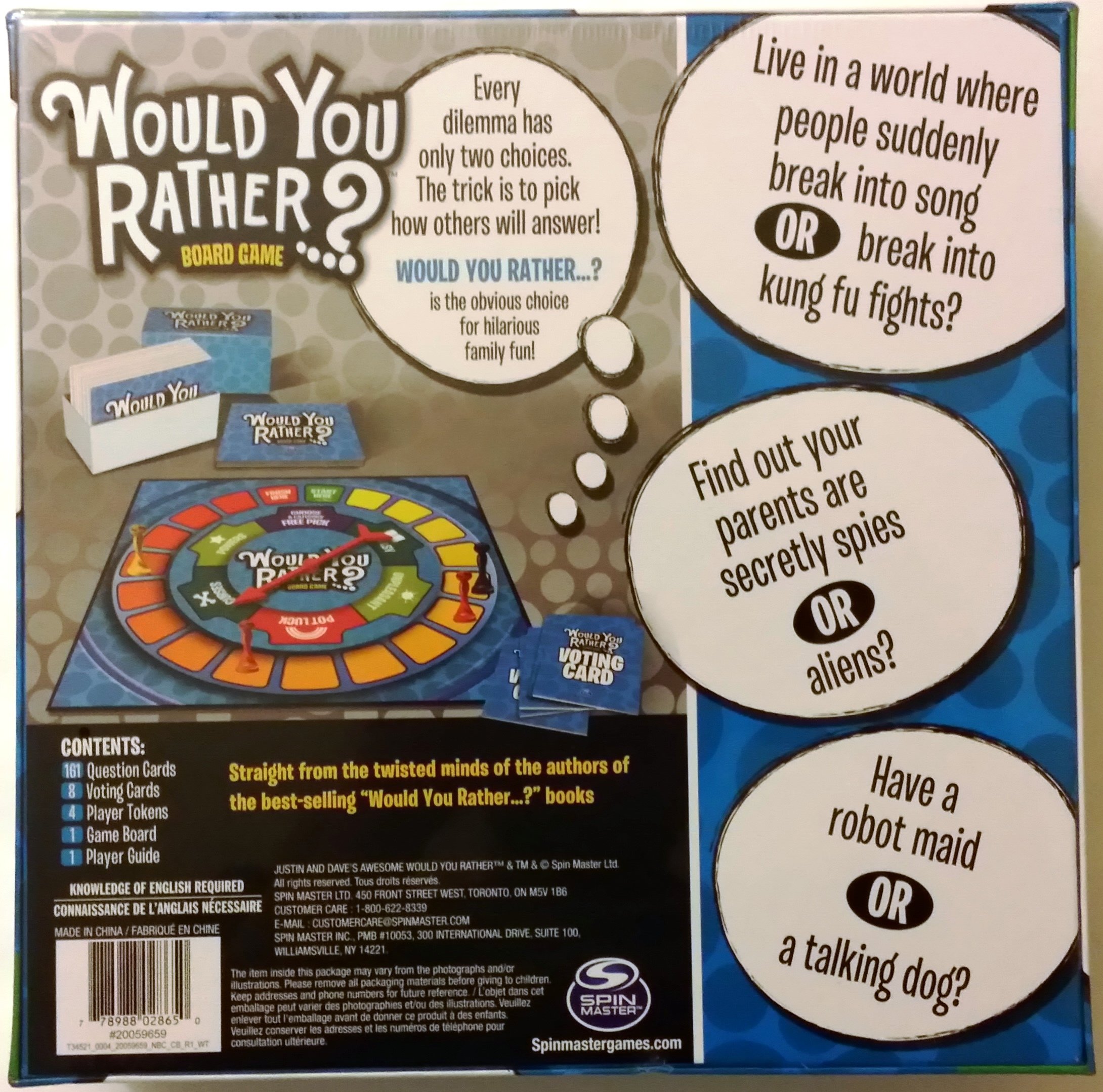 Spin Master Games 2014 Would You Rather Board Game