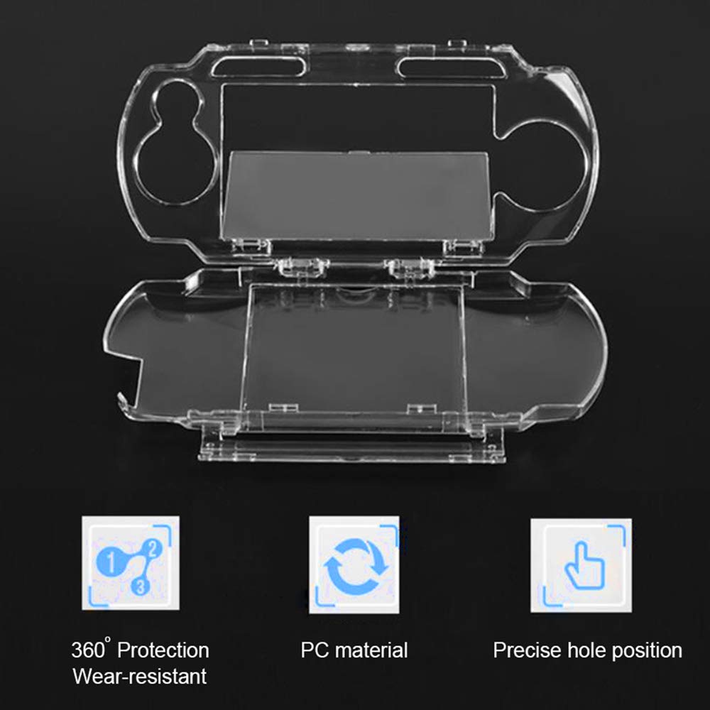 OSTENT Protector Clear Crystal Travel Carry Hard Cover Case Shell for Sony PSP 1000 Game Console