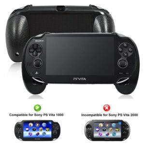 OSTENT Durable Joypad Plastic Flexible Bracket Holder Hand Handle Grip for Sony PS Vita 1000 Color Black